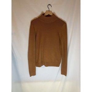 NBD Revolve Mock Neck Backless Cross Back Oversized Sweater Brown Rust Sz S NWT